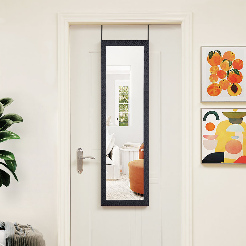 Mercer41 Byromville Mosaic Style Over The Door Mirror Full Length, Door